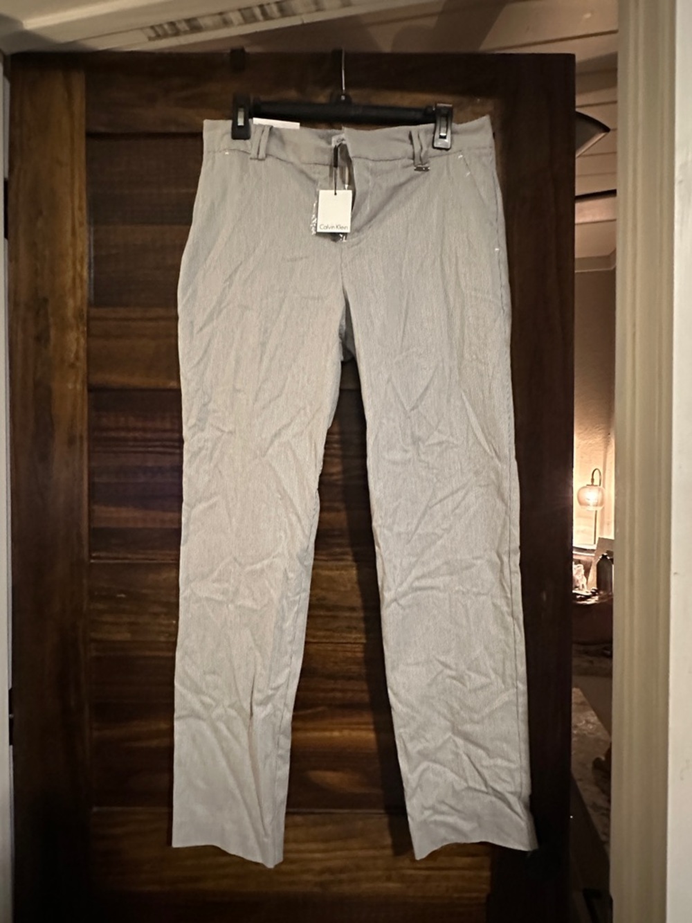 Calvin Klein Men's Light Gray Dress Trousers